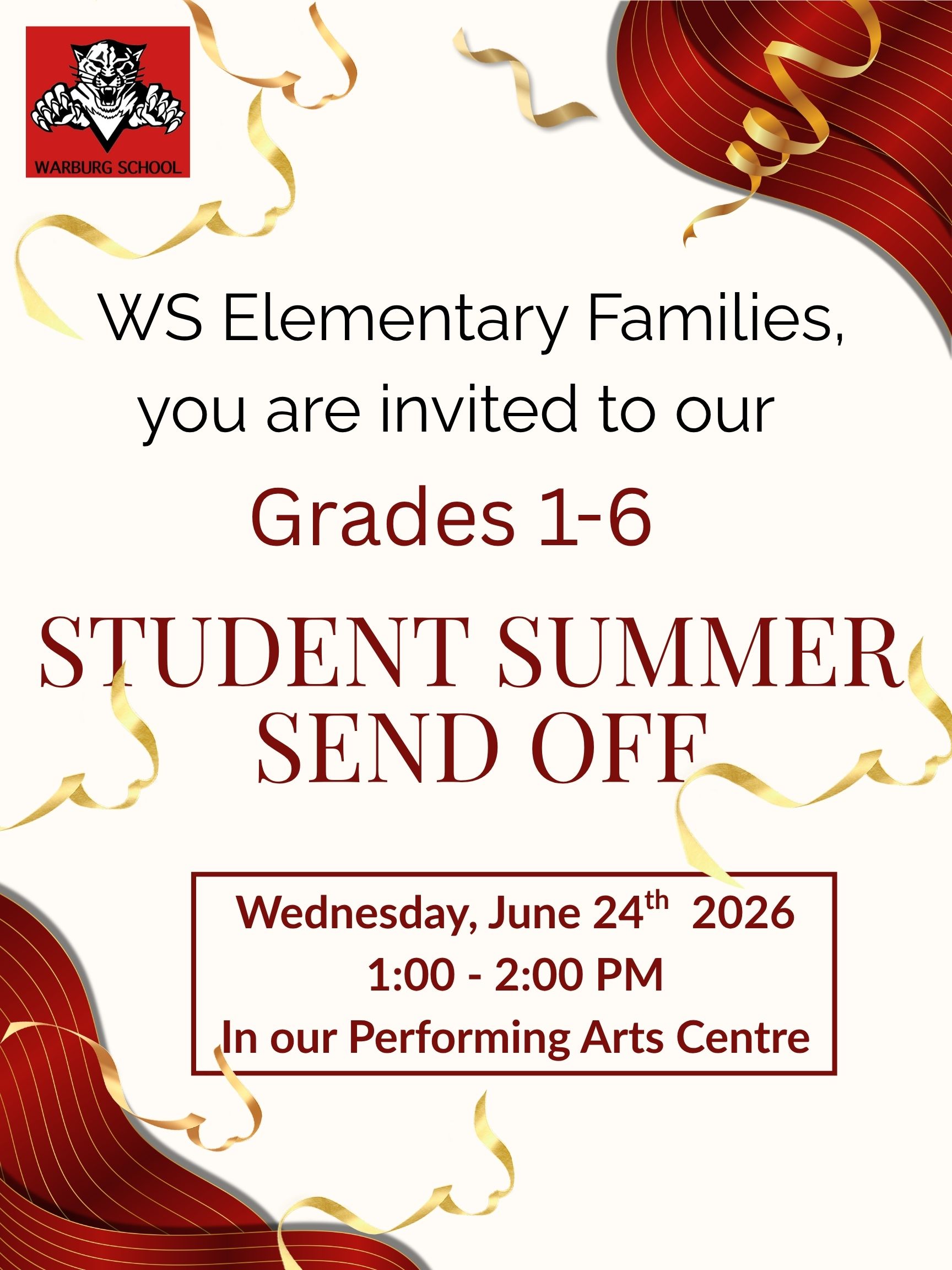 2025 26 Student Send Off Advertisement